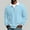 Z1-Light Blue mens pullover, variant on DIOAZUD Men's Quarter Zip Up Pullover Long Sleeve Collared Waffle Tops Color Block Sweatshirt with Zipper Pockets Loose Fit Casual Pullover Tops