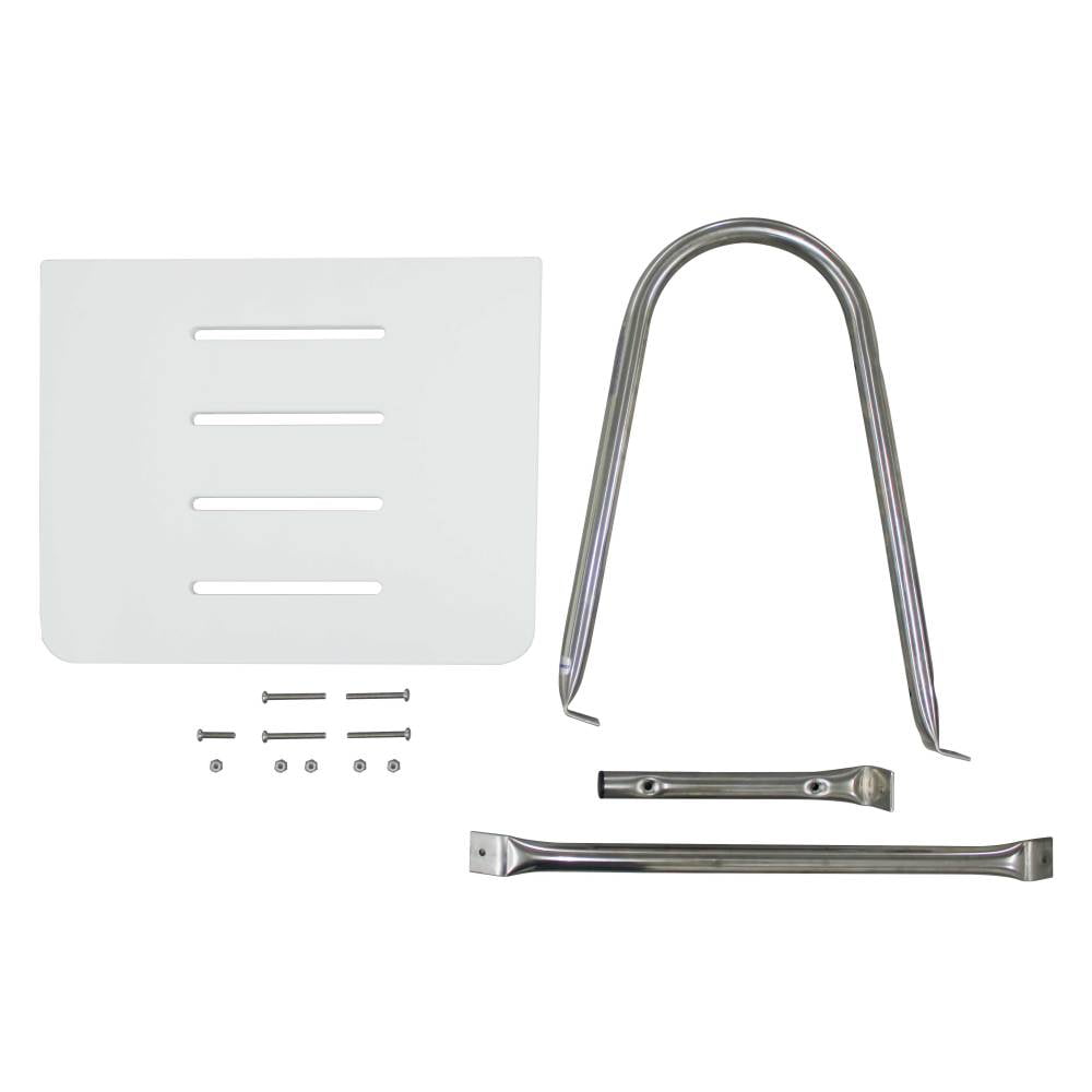 Garelick/Eez-In 99183:01 Universal Transom Mounting Shimwhite Garelick EEz-In Aluminum Auxiliary Motor Bracket for 2-Stroke