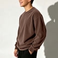 thumbnail image 5 of Squevariel Boys and Girls Long Sleeves Sweatshirt Corduroy Solid Color Round Neck Sweatshirts Casual Loose Pullover Top for 1-14Y, 5 of 7