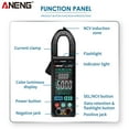 thumbnail image 4 of 600A Clamp Meter, 6000 Counts, Digital Voltage Auto-ranging, Measures Current Voltage Temperature Capacitance Resistance - Black, 4 of 10