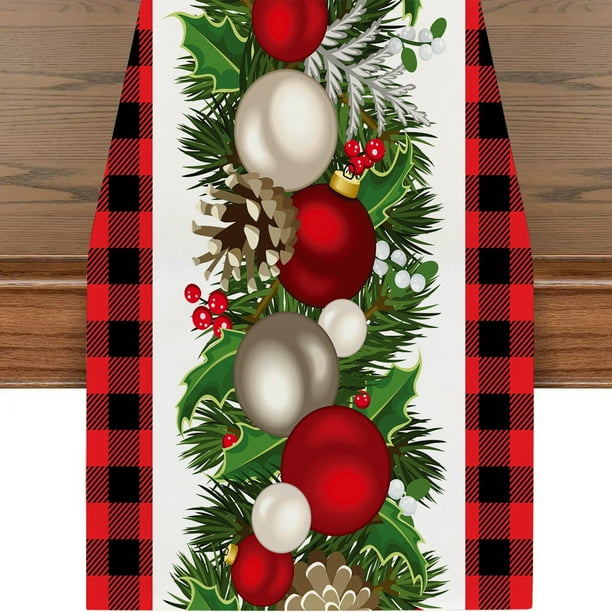 Plaid table runner discount
