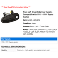 thumbnail image 2 of Front Left Driver Side Door Handle - Compatible with 1995 - 1999 Toyota Avalon 1996 1997 1998, 2 of 2