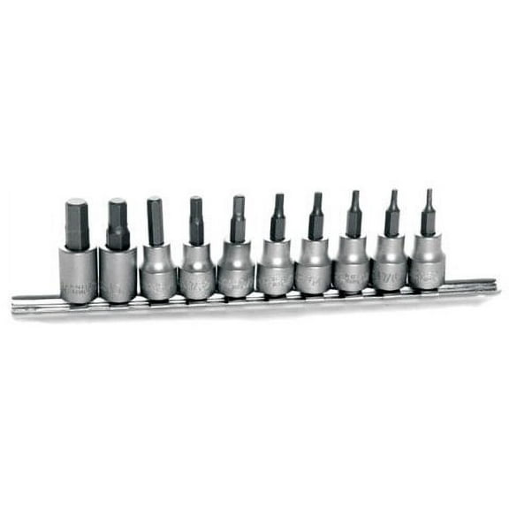 Wilmar Performance Tool W1387 Wilmar 10-Piece Sae Hex Bit Socket Set
