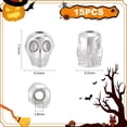 thumbnail image 3 of 1 set 15pcs Skull Beads Stainless Steel Skull Head Beads Spacer Beads European Beads Metal Spacer Beads for Decoration for DIY Necklace Bracelets Jewelry Making, 3 of 6