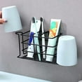 thumbnail image 4 of Toothbrush Holder Wall Mounted, Toothbrush Holder For Shower, Silver Stainless Steel Bathroom Accessories Organizer, Black, 4 of 6