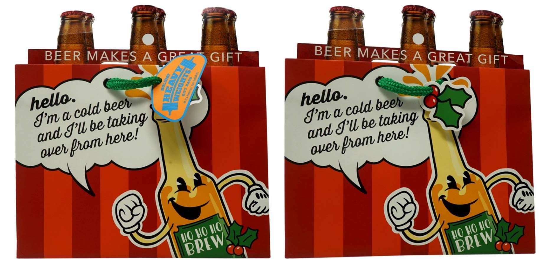 Beer Gift Bag With Gift Tag Hello Design 2 Pack Six Pack Of Beer Beer Gift Bag With Gift Tag Hello Design 2 Pack Six Pack Of Beer