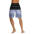 thumbnail image 3 of Nonwe Men's Beachwear Quick Dry Holiday Drawstring Striped Beach Shorts Gray 42, 3 of 6