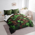 thumbnail image 3 of Castle Fairy Pixelated Miners Game Bedding Comforter Set,Abstract Full Bedding Set, 3 of 8
