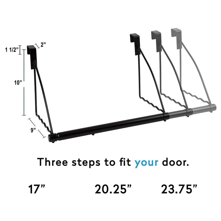 HOLDN’ STORAGE Over the Door Hooks - Door Rack Hangers for Clothes -  Bathroom Over Door Hooks for Hanging Clothes & Towels - Over the Door  Clothes