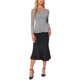 thumbnail image 2 of INSPIRAR CHIC Blusa de Mujer con Encaje en el Frente, Peplum, Manga Larga Transparente, Color Gris, 2 of 6