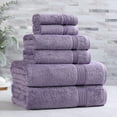 thumbnail image 2 of Superior Egyptian Cotton Absorbent 6-Piece Royal Purple Towel Set, 2 of 13
