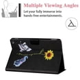 thumbnail image 5 of Slim Fit Case for Amazon Kindle Fire HD 10.1" 11th Gen(2021), Fire HD 10 Plus Cover, Allytech PU Leather Shock-Absorption Adjustable Stand Auto Wake Sleep Smart Case and Cover, Sunflower Elephants, 5 of 7