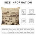 thumbnail image 5 of Western Decorative Throw Pillow Case , Wild West Landscape Illustration Mountains Desert Plants Cowboys on Horses, Cushion Cover for Couch Living Room Car, Beige Black, 5 of 5
