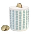 thumbnail image 1 of Blue Piggy Bank, Vintage 60s Living Room Inspired Round Circled Chain Like Shapes Art Print, Ceramic Coin Bank Money Box for Cash Saving, 3.6" X 3.2", Pale Blue White, by Ambesonne, 1 of 4