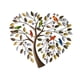 thumbnail image 2 of Arte de pared de metal, escultura de pared de árbol de metal, árbol de corazón, adorno para colgar en la pared, pared 45cmx45cm, 2 of 9