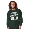 thumbnail image 5 of Father's Day World's Greatest Dad Men's Crewneck Sweatshirt Brisco Brands S, 5 of 6