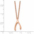 thumbnail image 6 of Stainless Steel Polished Rose Ip-Plated Wishbone 16In Necklace Made In China -Jewelry By Sweet Pea, 6 of 9