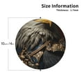 thumbnail image 2 of Fuzoiu Noble Style Bald Eagle Print Leather Coasters Set,Drink Coasters Set of 4,for Tabletop Protection, Durable PVC Coasters,Home Décor and Housewarming Gift-Round Shape, 2 of 6