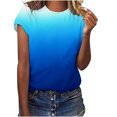 thumbnail image 1 of Fiudx Liquidación de Ofertas Flash Blusa Superior con Estampado de Manga Corta y Cuello Redondo, Informal, Cómoda Ya La Moda para Mujer, 1 of 3
