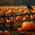 thumbnail image 6 of Thanksgiving Fall Halloween Decoration for Home Indoor Outdoor Clearance Under $5.00!Black Artificial Maple Leaf And Rattan Pumpkin And Berry Halloween Window Display And Fireplace Ornament, 6 of 6