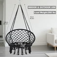 thumbnail image 6 of Hammock Chair, Macrame Hanging Indoor Swing Chairs with Hardware Kit,Adult Boho Swinging Swings for Outside,Patio,Balcony,Bedroom (Black (Pillows are not Included)), 6 of 16