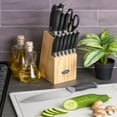 thumbnail image 3 of Oster Lindbergh 14 Piece SS Cutlery Set W/Pine Block, Black, 3 of 8