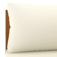 thumbnail image 2 of vidaXL Sectional Corner Sofa with Cream White Cushion Acacia Wood, 2 of 8