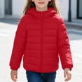 thumbnail image 2 of Unisex Kids Jacket Hooded Padded Coat Full Zip Long Sleeve Warm Winter Outerwear with Zipper Side Pockets for Boys Girls, 2 of 9