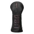 thumbnail image 2 of Cubiertas de cabeza de madera de golf de cuero de PU para Fairway Woods Driver 1 3 x, cubierta de cabeza de palo de golf de protector de cuello largo negro rojo 1 Sunnimix  Funda para palos de golf, 2 of 8