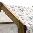 thumbnail image 5 of Flamingo Pet House, Heron and Flamingo Birds with Watercolor Design Wildlife Nature, Outdoor & Indoor Portable Dog Kennel with Pillow and Cover, 5 Sizes, Grey Vermilion White, by Ambesonne, 5 of 5