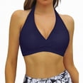 thumbnail image 2 of UAYOTSE Women Elastic Swimwear Tops Underwire Full Coverage Bikini Top Push Up Swim Crop Top Tie Back Bathing Suit Tops,Sizes XXL, 2 of 9