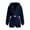 Navy, variant on TEAJOPSUU Women's 2 Piece Tracksuit Sets Cropped Zip Up Hoodie Sweatshirts High Waist Shorts with Pockets Sets Casual Fall Workout Daily Outfits Gray