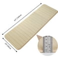 thumbnail image 5 of PiccoCasa Absorbent Memory Foam Bath Mat Bath Runner Rug, Beige 24" x 63", 5 of 6