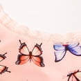 thumbnail image 5 of WEIWEN Womens Tank Tops with Built in Bras Slim Fitted Butterfly Printed Lace Spaghetti Strap Tank Top for Women Sleeveless Athletic Padded Cropped Tops Pink, XL, 5 of 8