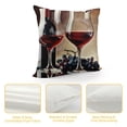 thumbnail image 4 of Orinice Wine Glasses Grapes Graphic Decorative Throw Pillow Cover for Home Couch Living Room Bed Sofa Pillowcase 1PC 24x24in, 4 of 5
