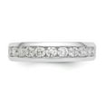 thumbnail image 4 of 14K White Gold Ring Band Wedding Diamond Round 11-Stone Channel, 4 of 7