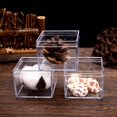 thumbnail image 4 of Caja pequeña de acrílico transparente con tapa, cubeta cuadrado acrílico para exhibir joyas, almacenamiento de contenedores, caja decorativa para fiestas, 4 of 4