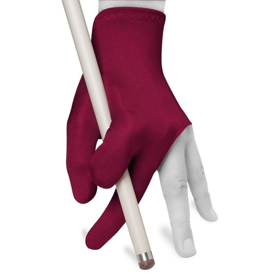 Billiard Quality Pool Cue Glove - Fits either hand - One size fits all - Choose your color - Burgundy