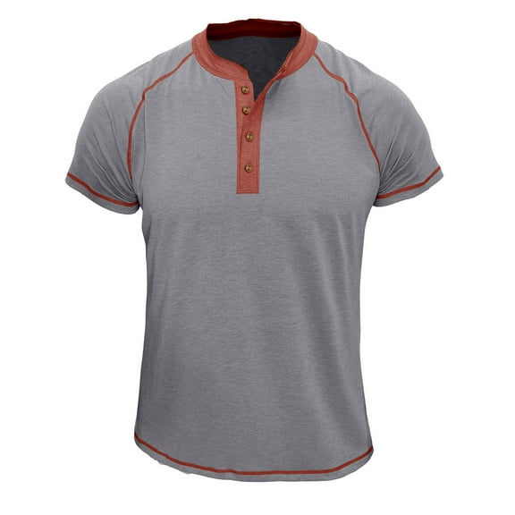 JINMGG Mens shirts short sleeve Classic Slim Shirt Casual Double Pocket Sports Bottom T-Shirts Top Tees Blouses