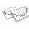 thumbnail image 2 of Inkdotpot 30Antler (Girl) Jungle Animals Baby Shower Book Request Cards Bring A Book Instead Of A Card Baby Shower Invitations Inserts Games, 2 of 6