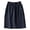 Navy, variant on Stylish High Waisted A-Line Linen Skirt, Midi Length with Pockets, Ideal for Spring and Summer, Easy Care, Pair with Short Sleeves