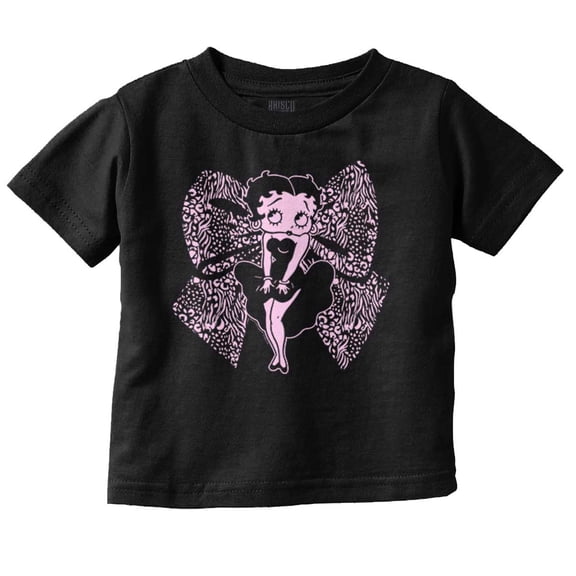 Betty Boop Animal Print Bow Cartoon Youth T Shirt Tee Girls Infant Toddler Brisco Brands 6M