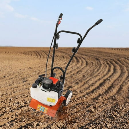 Commercial 43CC Heavy Duty Tiller Gas Powered Tiller Soil Cultivator 2 Stroke