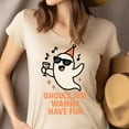 thumbnail image 4 of Ghouls Just Wanna Have Fun Graphic Tee Funny Ghost Party Shirt, White, Size 2XL, 4 of 6