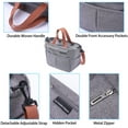 thumbnail image 5 of Vaupan Gray Shoulder Lunch Bag Reusable Portable Bento Handbag for Lady Large Capacity Lunch Tote Bag, Adjustable Single Shoulder Strap, Simple And Casual Suitable for School Outdoor Parks, 5 of 7
