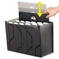 Sliding Cover Expanding File, 4" Expansion, 13 Sections, 1/6-Cut Tab ...