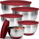 thumbnail image 1 of Set de bowls para mezclar de acero inoxidable Priority Chef con tapas, 1 of 7