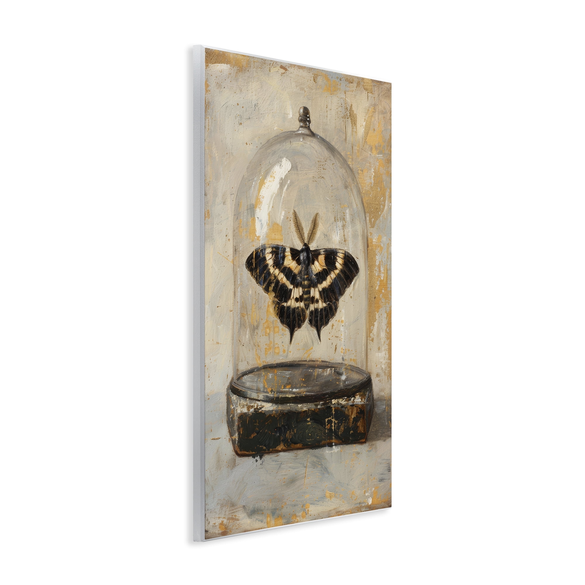 Stupell Industries Rustic Moth in Glass Animals Painting Unframed Art Print Wall Art, 10 x 15