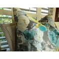 thumbnail image 2 of Thomas Collection Turquoise Gray Yellow Teal Floral Decorative Pillow - 11128, 2 of 5