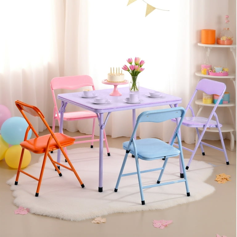 Homy Casa Kids Picnic Table and Chair Set, Foldable Outdoor Play